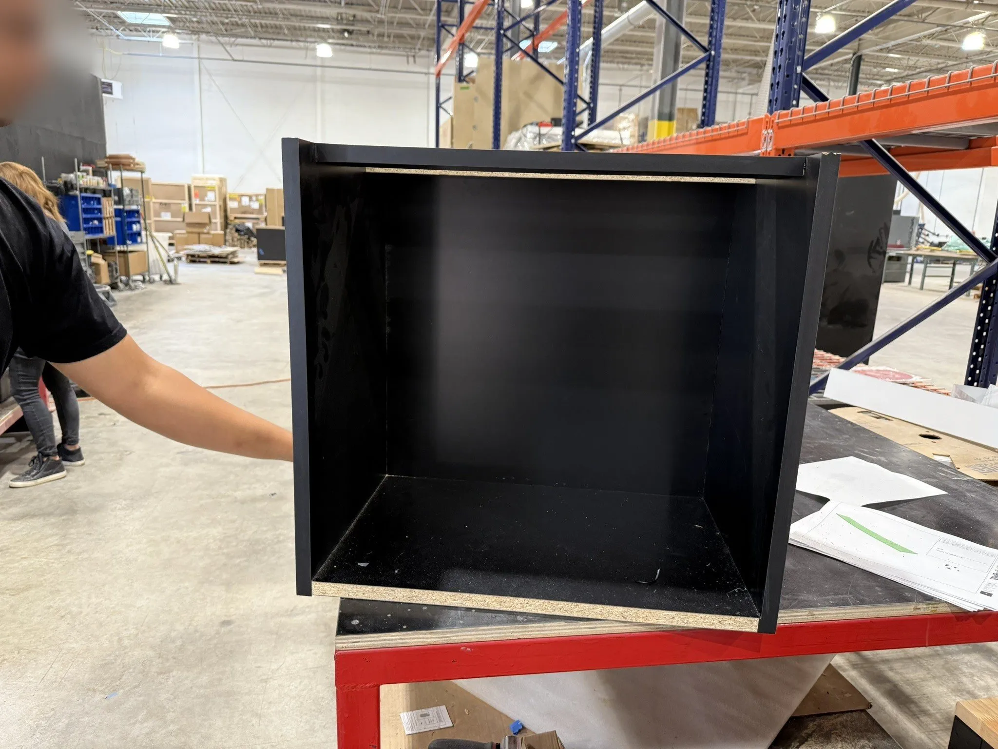 Casework box off the line